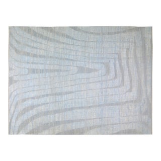 Moroccan Hand Knotted Wool Rug, 9'x12'3" For Sale