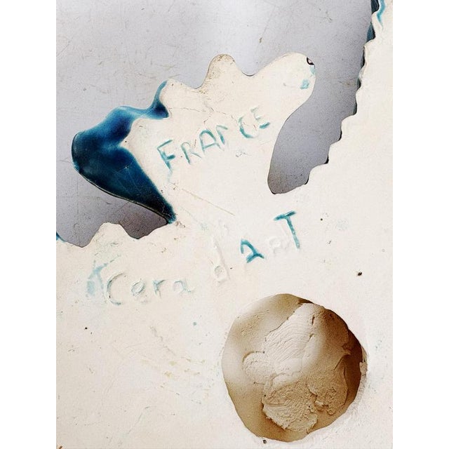 Blue Wall Decoration in Glazed Ceramic, France, 1970 For Sale - Image 9 of 15