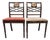 50's Regency Style Painted Black Chinoiserie Set of 2 Chairs For Sale