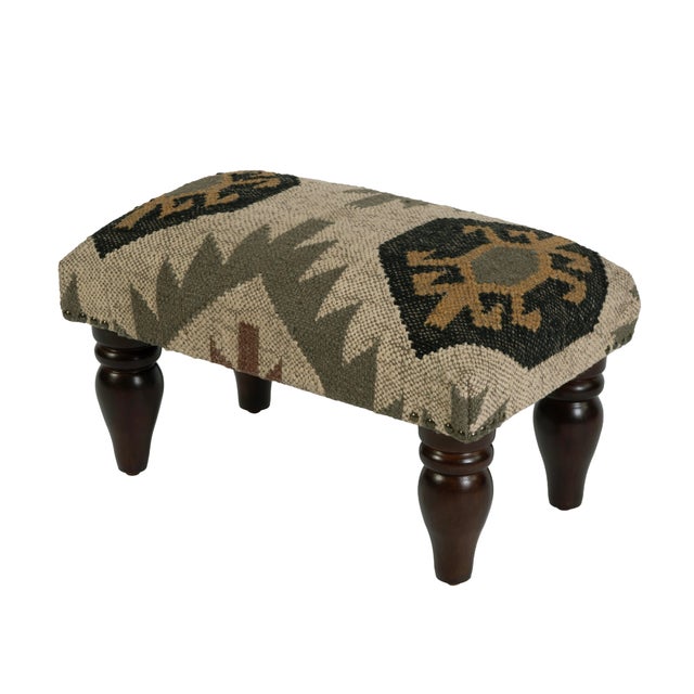 Textile Berino 20 in. W x 11" H Rectangular Upholstered Stool, Mountain Lodge For Sale - Image 7 of 7