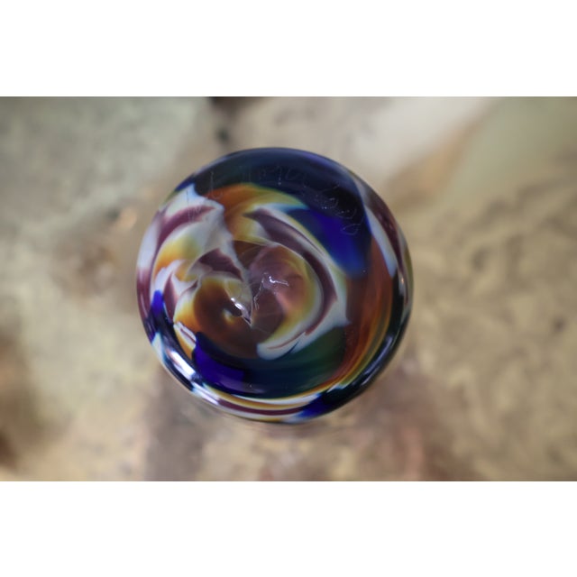 Joel O’Dorisio for Lost Angel Signed Handblown Studio Art Glass Vase For Sale - Image 11 of 15