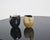 ARCHIMEDE SEGUSO Made in Venice, Italy, ca. 1950 Two ashtrays or bowls in Murano glass with a teardrop shape, one in gold...