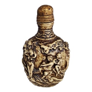 Rare, Antique Hand-Carved Chinese Snuff Bottle, Nude Women, Erotic Scenes For Sale
