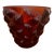 Rare Rene Lalique Moissac Red Amber Vase For Sale