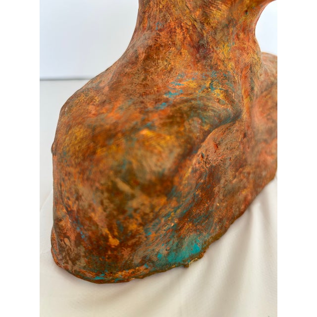 Vintage Figurative Sculpture, Ceramic Bust For Sale - Image 11 of 11