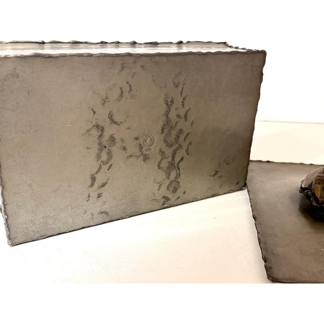 Vintage Handmade Rectangular Pewter Box by Attilio Nani, Italy, 1960s For Sale - Image 11 of 13