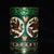 1960s Enamel Brush Pot With Bird and Flower Motif For Sale - Image 4 of 9