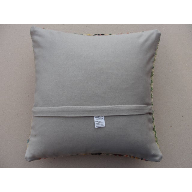 Brown Kilim Rug Pillow Cover 16" For Sale - Image 8 of 12