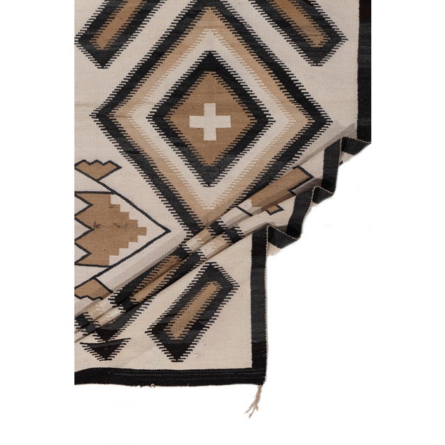 Native American Antique Navajo Style Rug 3'7 X 6'9 For Sale - Image 3 of 8