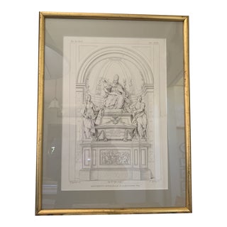 19th C Italian Engraving of Pope Alessandro VIII For Sale