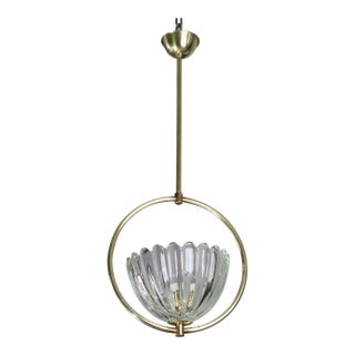1950s Art Decò Barovier E Toso Pendant Light For Sale
