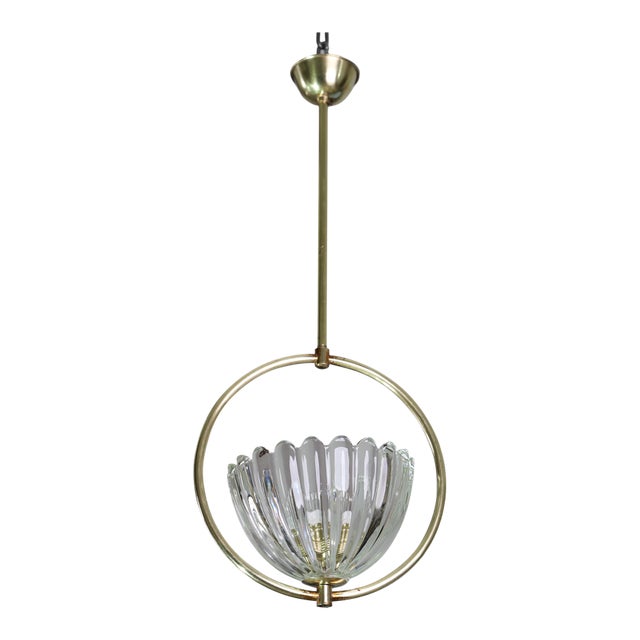 1950s Art Decò Barovier E Toso Pendant Light For Sale