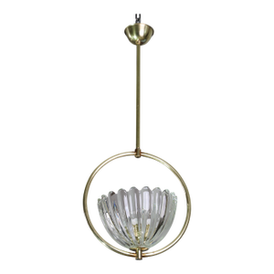 1950s Art Decò Barovier E Toso Pendant Light