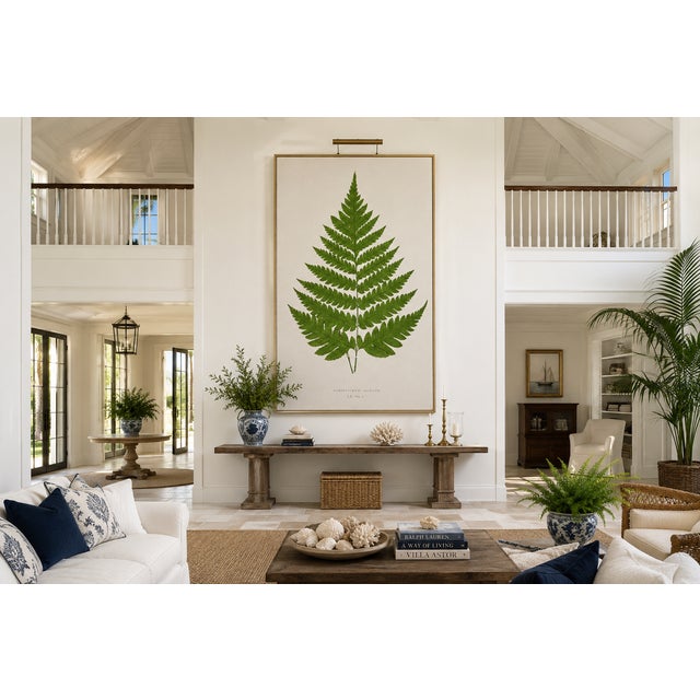 Contemporary Vintage Fern Botanical Art Print Reproduction, 16" X 24" For Sale - Image 3 of 10