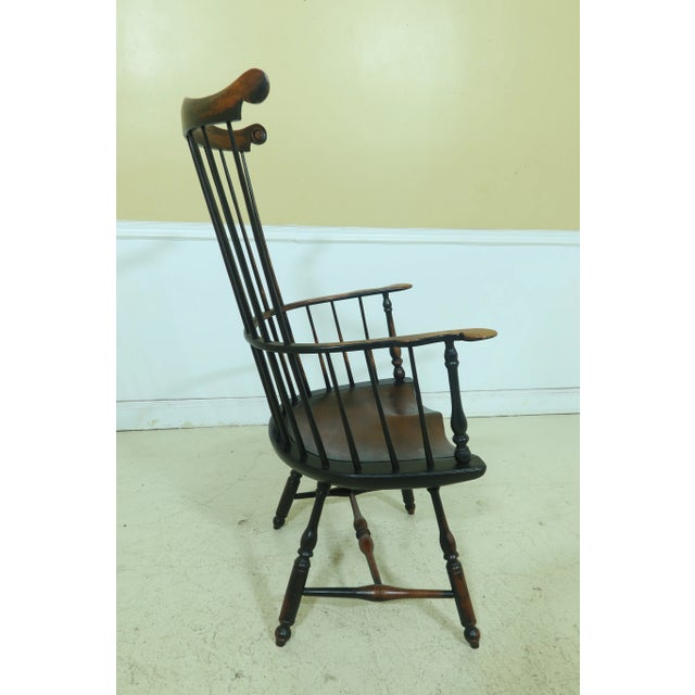 R. Hofer Signed Bench Made Windsor Armchair For Sale - Image 10 of 13