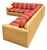 Vintage Fabric and Seagrass Sectional Sofa For Sale