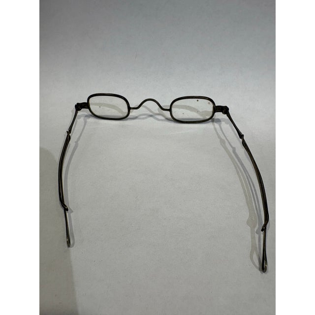 Traditional Antique Square Frame Eyeglasses For Sale - Image 3 of 6