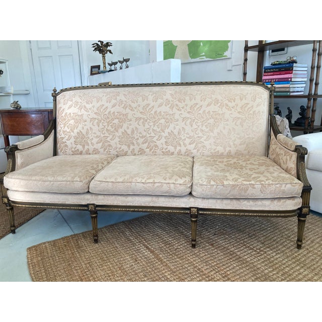 1960s French Louis XVI Style Sofa - John Elgin Woolf For Sale - Image 5 of 12