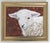 Realism Sheep Lamb Portrait Impresisonism Burnt Orange White Original Oil Painting by Cleo Plowden For Sale - Image 3 of 9