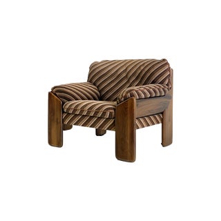 Sapporo Armchair by Mario Marenco for Mobil Girgi Striped, 1970s For Sale