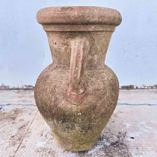 Rustic Terracotta Pot with Double Handles For Sale - Image 4 of 6