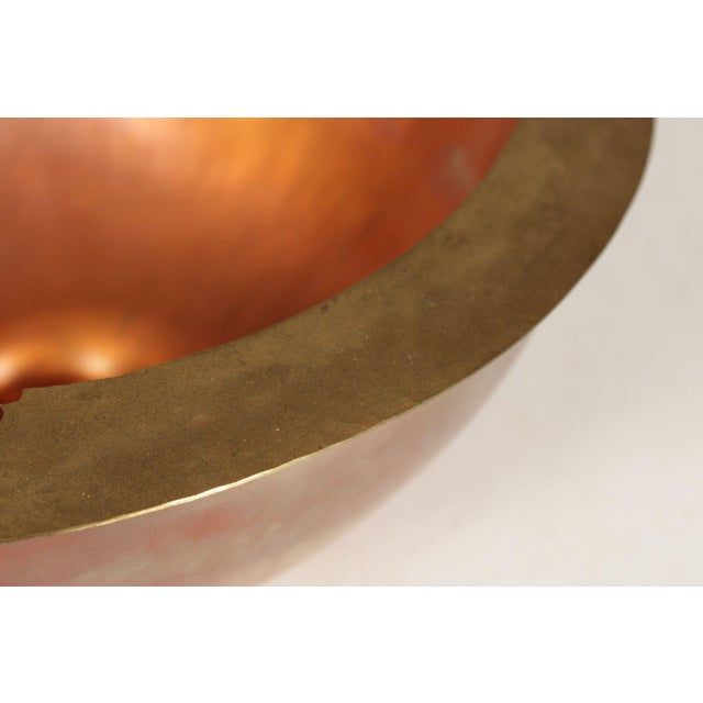 Copper Thomas Roy Markusen Studio Copper And Brass Decorative Bowl For Sale - Image 8 of 12
