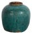 Antique Green Enameled Vase For Sale