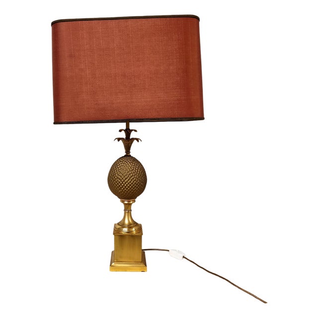 Brass Pineapple Table Lamp, 1970s For Sale