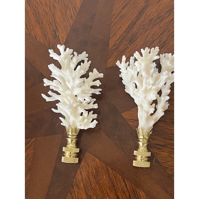 Coastal 1970s Coastal Marine Sea Shell Lamp Finials - a Pair For Sale - Image 3 of 4