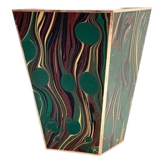 Marble Paper Wastebasket For Sale