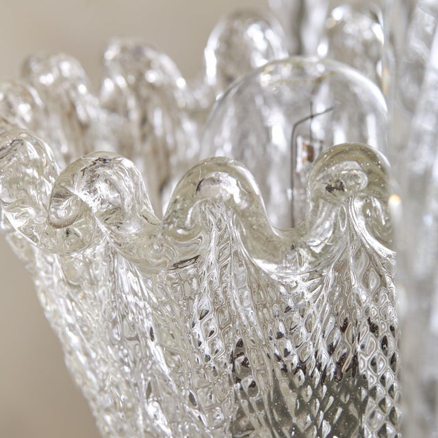 Gold 1930 Italian Art Deco Murano Glass Basket Pendant Attributed to Barovier & Toso For Sale - Image 8 of 8