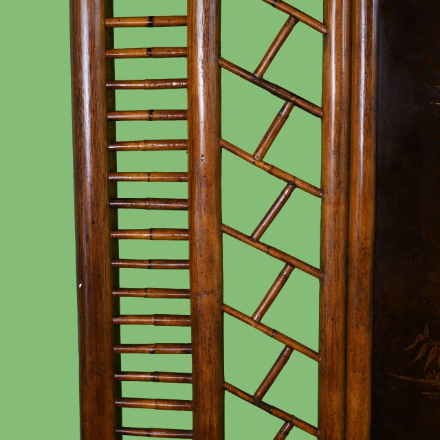1970s Vintage Chinoiserie Bamboo King Headboard For Sale - Image 5 of 7