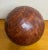 Vintage Large Basket Weave Leather Clad Wood Decorative Ball Sphere Orb For Sale - Image 4 of 12