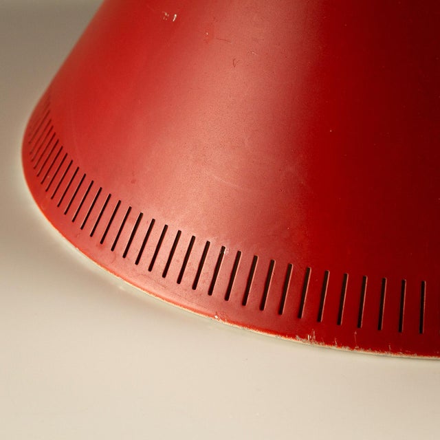Red Kegle Rise and Fall Pendant by Bent Karlby for Lyfa, 1960s For Sale - Image 8 of 10