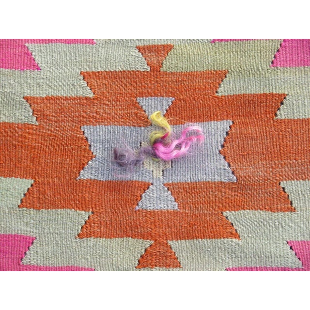 Textile 1960s Aztec Design Vintage Kilim Rug - 80"x124" For Sale - Image 7 of 13