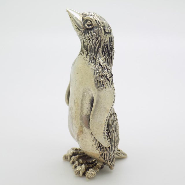 Vintage Italian Handmade Genuine Silver Penguin Figurine, 1950s For Sale - Image 3 of 13