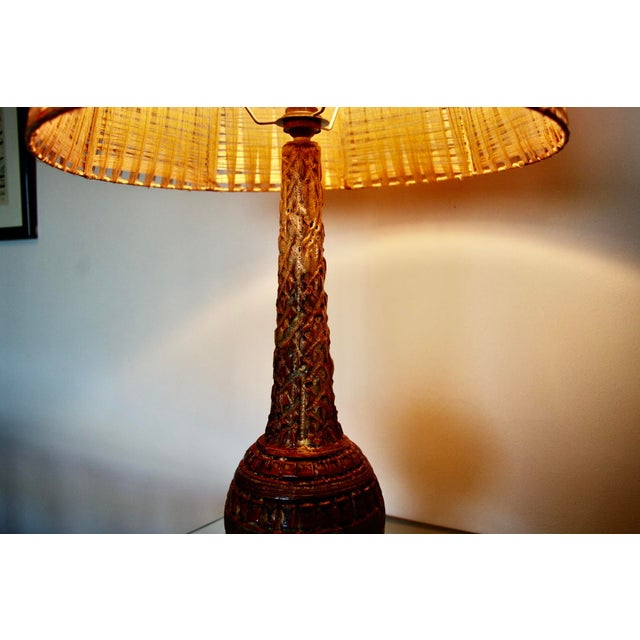 1950s Ceramic Table Lamp by Huguette Bessone, 1950 For Sale - Image 5 of 9