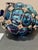 Glass Bryan Duncan Glass Oregon Coast Large Blown Art Glass Orb, Steel Cable Net, 2003 For Sale - Image 7 of 7