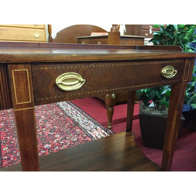 1930s Traditional Mersman Inlaid Hall Table With Drawer ...