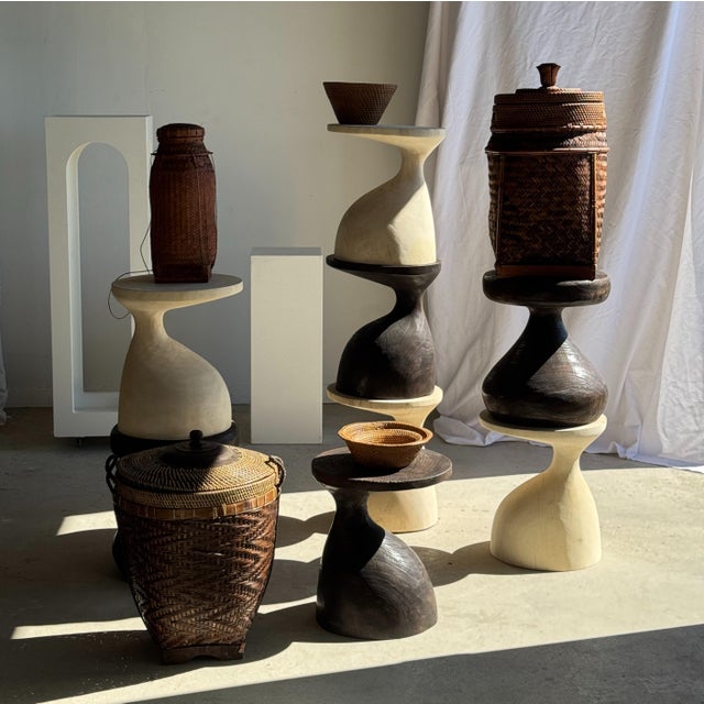 Vintage Wooden Side Table, 1980s For Sale - Image 10 of 11