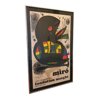 1970s Joan Mirò Exhibition Lithograph For Sale
