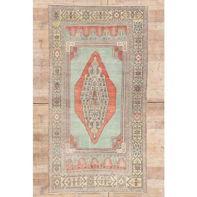 Vintage Turkish Oushak Rug, 04'07 X 08'06 For Sale - Image 10 of 10