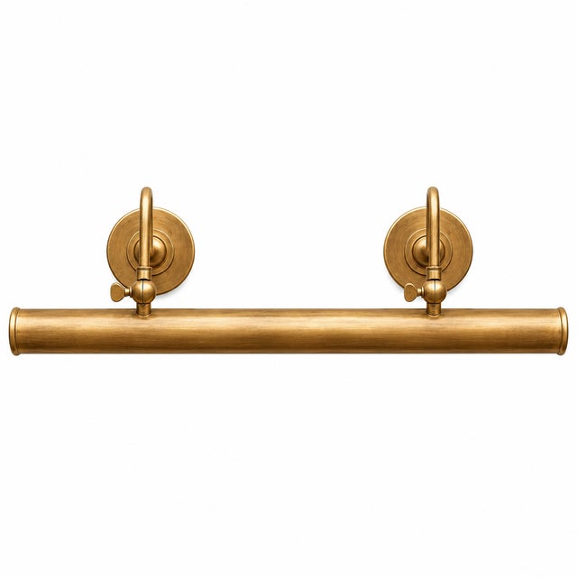 Contemporary Handcrafted Brass Double-Arm Picture Light for Large Artwork & Gallery Walls For Sale - Image 3 of 8