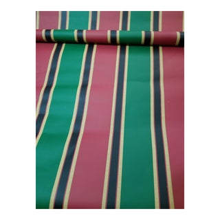 Vintage Schumacher Striped Wallpaper For Sale