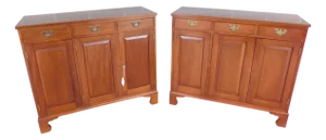 Kittinger Mahogany Georgian Style Storage Cabinets Servers - A Matching Pair