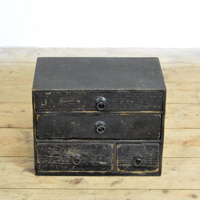Small Antique Japanese Chest of Drawers, 1900 For Sale - Image 6 of 9