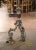 Italian Mid-19th Century Italian Carved Polychrome Wood Floor Lamp With Scroll Base For Sale - Image 3 of 10