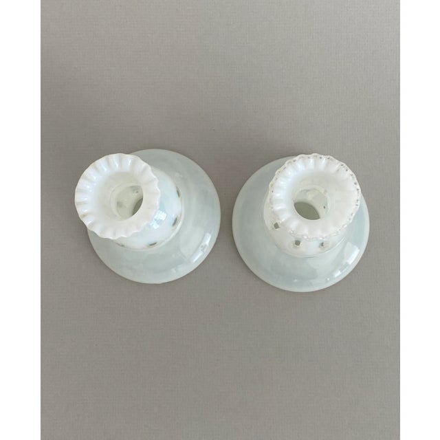 French French Opaline Candleholders - Pair For Sale - Image 3 of 6