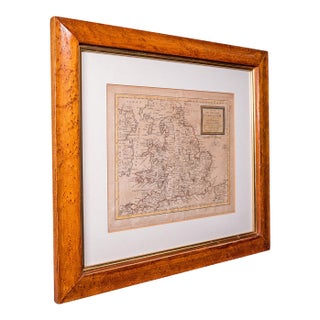 Antique Map of England & Wales, French, Framed Cartography, Georgian, Circa 1780 For Sale