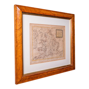 Antique Map of England & Wales, French, Framed Cartography, Georgian, Circa 1780